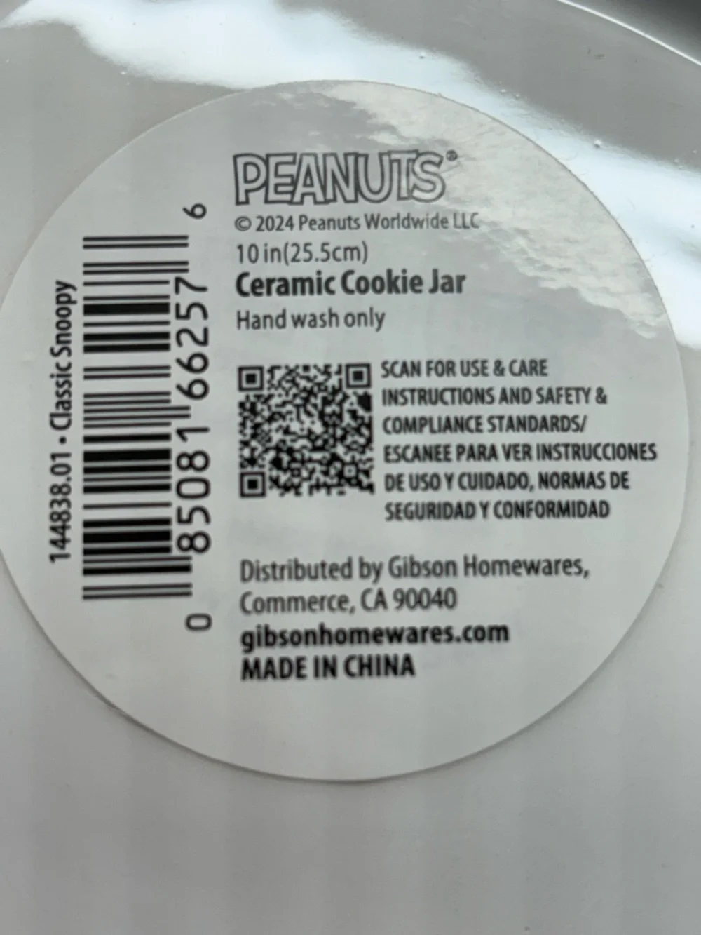 NWT Snoopy & Woodstock Ceramic Cookie/Treat Jar